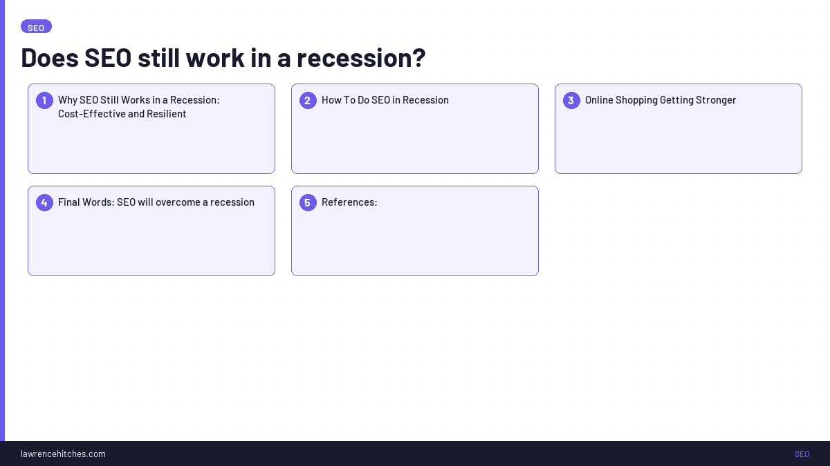 Does SEO still work in a recession?