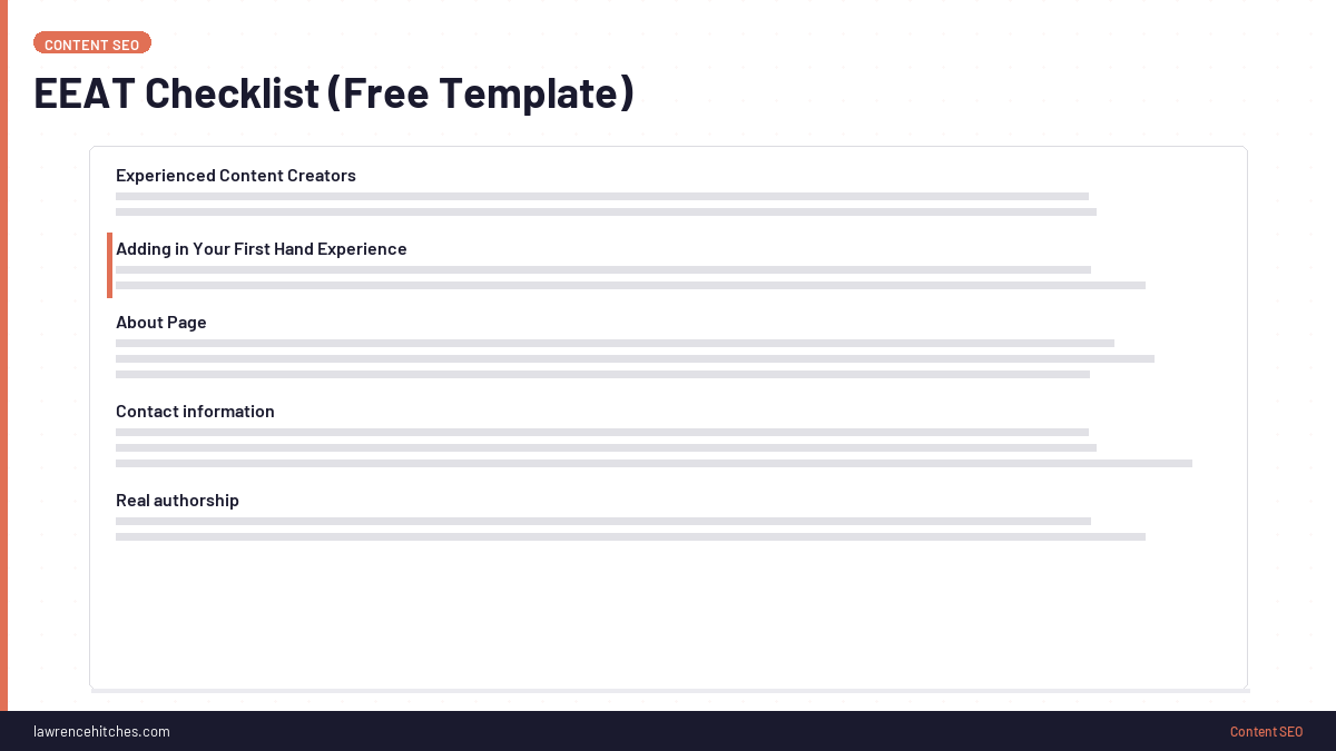 E-E-A-T Checklist for SEO (Free Template)