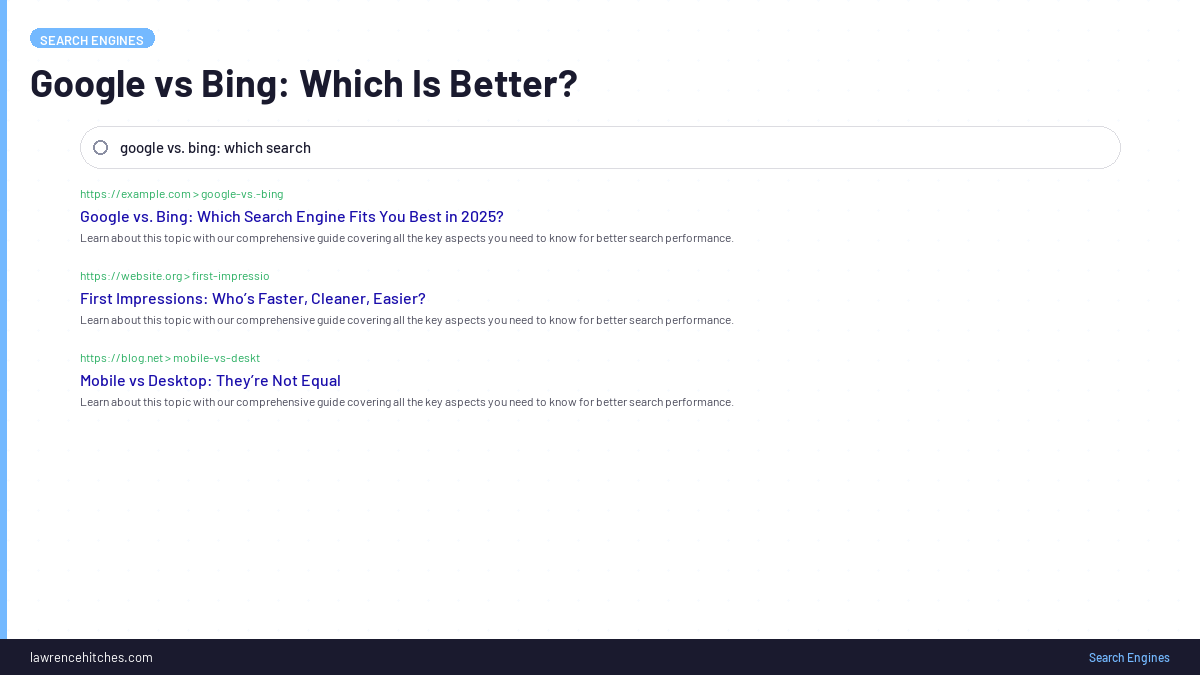 Google vs Bing in 2026: An Honest Comparison