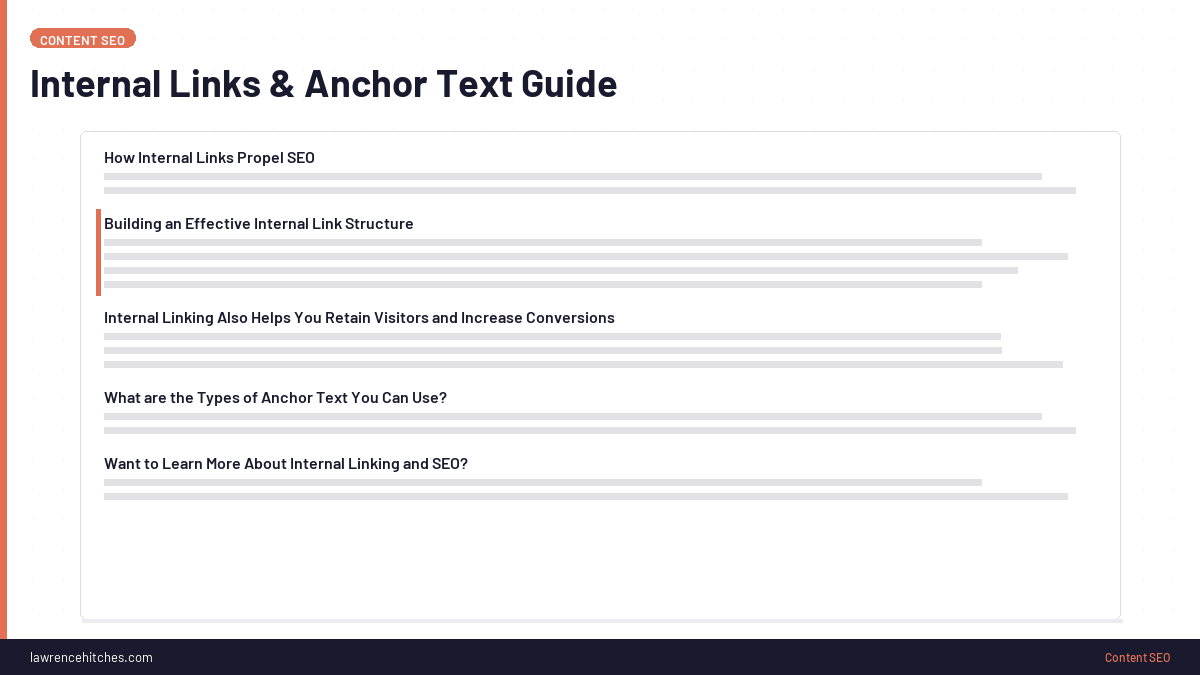Internal Links & Anchor Text Guide